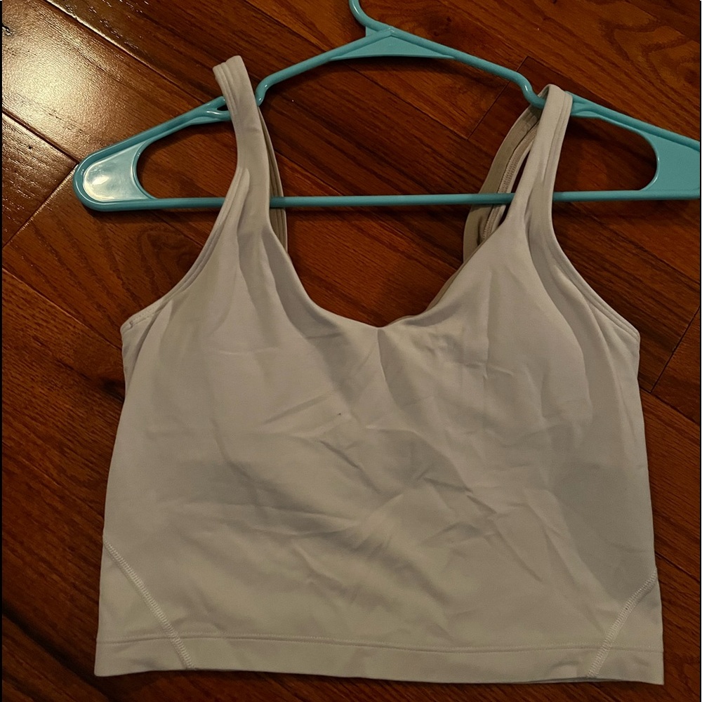 lululemon align tank, white, size 4, barely worn
